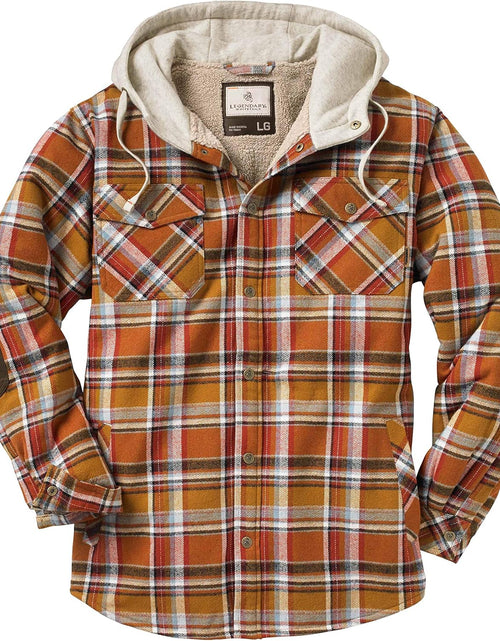 Load image into Gallery viewer, Men&#39;S Camp Night Berber Lined Hooded Flannel Shirt Jacket
