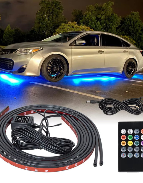 Load image into Gallery viewer, Car Underbody Light Decorative Lamp Neon LED RGB Car Underglow Bottom Light Remote/App Control Flexible Waterproof LED Strip
