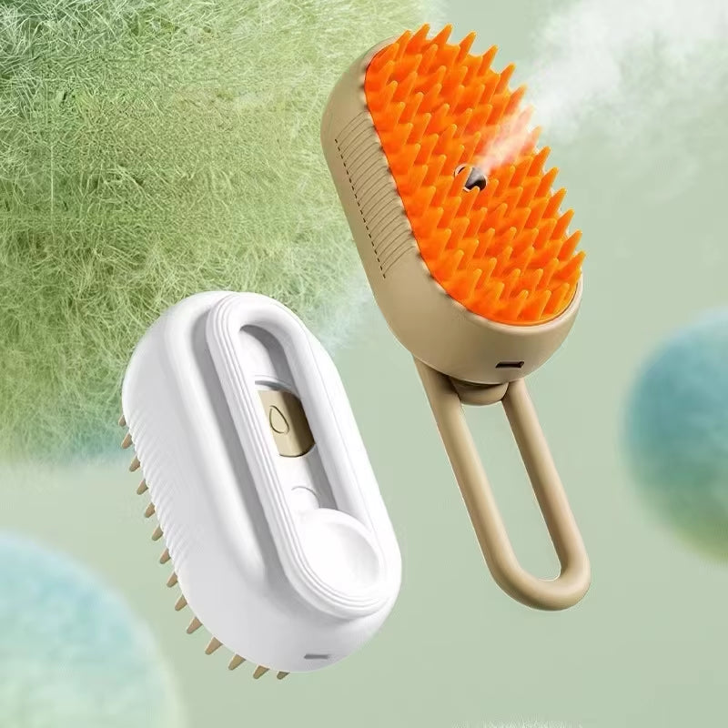 3-In-1 Dog Hair Brush Cat Hair Brush Electric Pet Cleaning Brush Steam Spray Brush Massage Hair Removal Comb anti Flying Brush