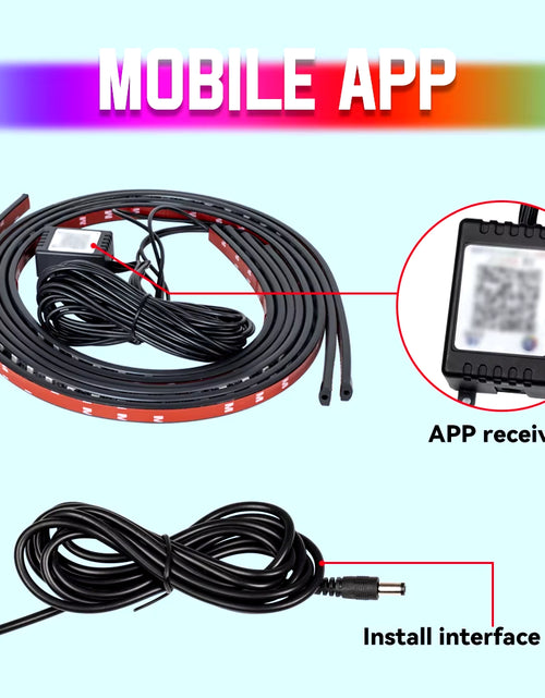 Load image into Gallery viewer, Car Underbody Light Decorative Lamp Neon LED RGB Car Underglow Bottom Light Remote/App Control Flexible Waterproof LED Strip
