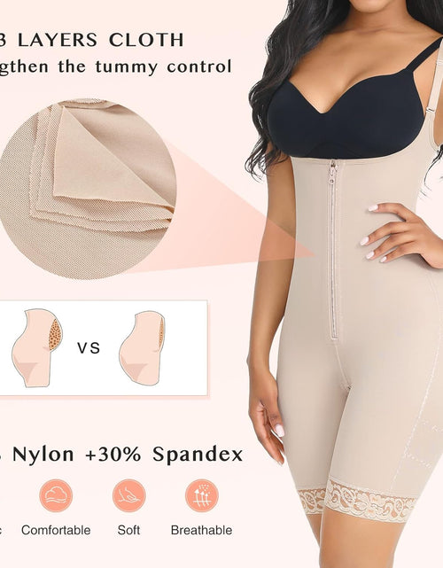 Load image into Gallery viewer, Shapewear for Women Tummy Control Fajas Colombianas Body Shaper for Women Zipper Open Bust Bodysuit Waist Trainer
