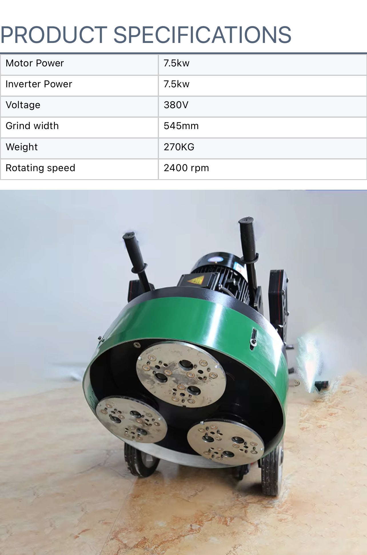 Commercial Concrete Floor Grinder