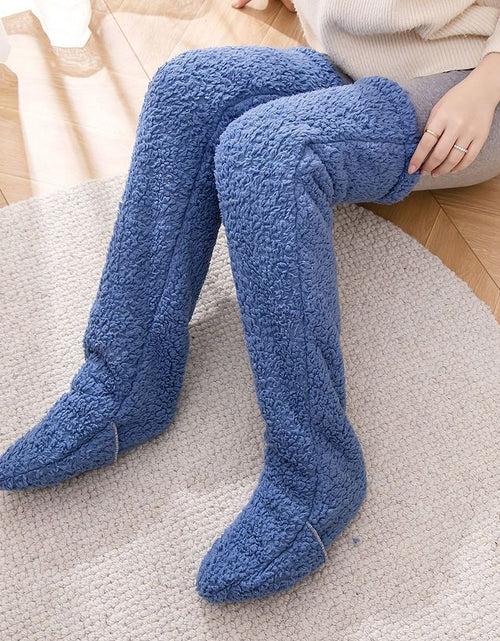 Load image into Gallery viewer, Over Knee High Fuzzy Long Socks Winter Warm Cold Leg Knee Joint Cold-Proof Stockings Home Floor Sleeping Socks
